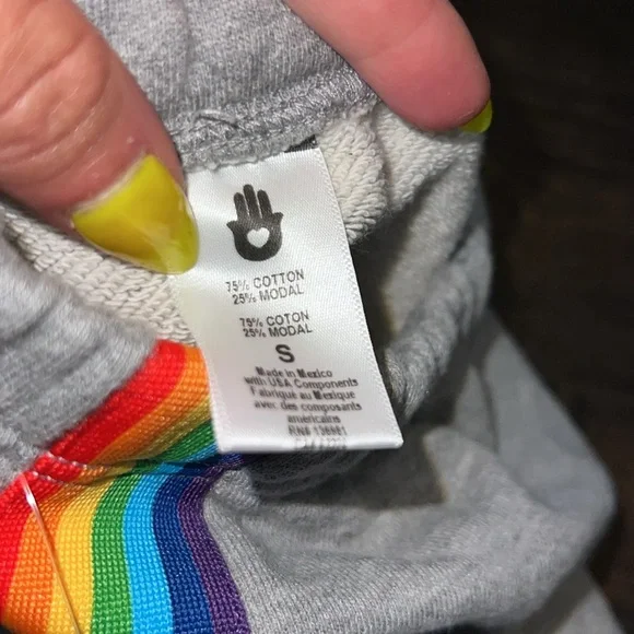 NWT Spiritual Gangster Rainbow Sweat Shorts